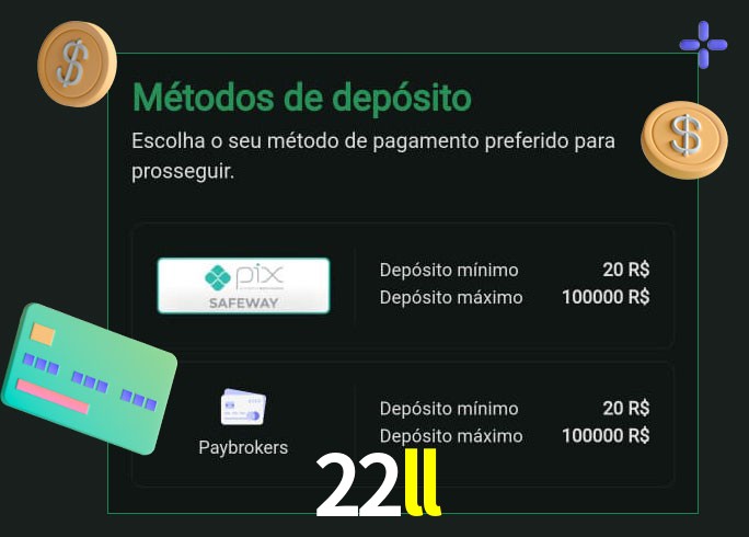 O cassino 22ll oferece uma grande variedade de métodos de pagamento